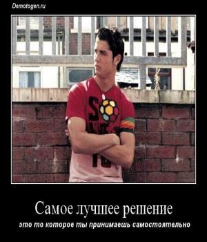 Демотиватор: Самое лучшее решение