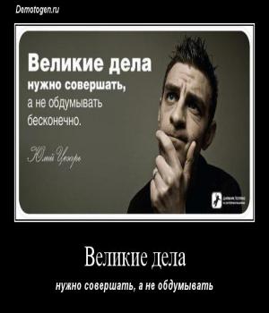 Демотиватор: Великие дела